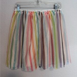 Multicolor Striped Women's Skirt XL
